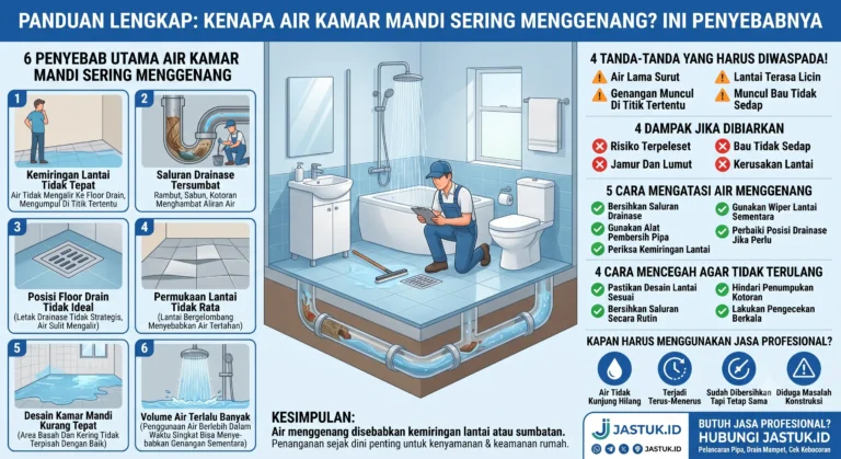 Kenapa Air di Kamar Mandi Sering Menggenang Ini Penyebabnya