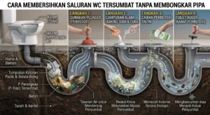 Cara Membersihkan Saluran WC Tanpa Membongkar Pipa